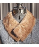 Old Vintage Genuine Fur Blonde Mink Jacket Coat Collar Lined - £23.64 GBP
