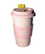 IQ Accessories Travel Tumbler Ceramic Silicone Lid &amp; Sleeve Pink Strong ... - €11,12 EUR