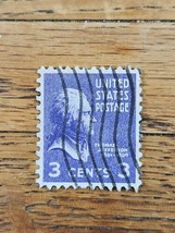 US Stamp Thomas Jefferson 3c Used Vertical Wave Cancel 807 - £0.76 GBP