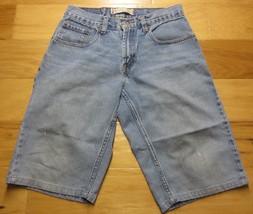 LEVI&#39;S 569 Loose Straight Blue Denim Shorts Boy&#39;s Husky size W30 L12&quot; - £15.71 GBP