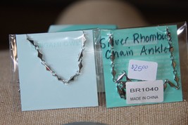 Origami Owl Anklet (new) SILVER RHOMBUS CHAIN ANKLET -(BR1040) - £22.80 GBP