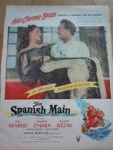 Vintage The Spanish Main Movie Maureen O&#39;Hara RKO Print Magazine Ad 1945 - £7.12 GBP