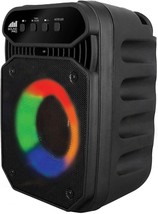 Portable 3′′ Bluetooth Party Speaker With Multi-Color Circular, 3011), Black. - £32.02 GBP