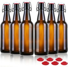 Yeboda 16 Oz Amber Glass Beer Bottles For Home Brewing With Flip Caps, C... - $585.02 MXN