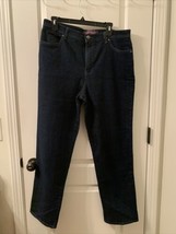 Gloria Vanderbilt Women&#39;s Blue Jeans Pockets Zip &amp; Button Size 14  - £25.79 GBP