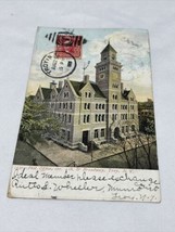 Vintage 1906 Post Office Troy New York 4th &amp; Broadway Postcard KG JD - £4.64 GBP