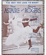 SWING TIME &quot;The Way You Look To-Night&quot; Sheet Music (1936) Astaire &amp; Rogers - $13.49