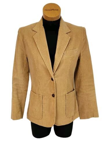 Stockton Jacket Womens Size 10 Corduroy Tan Blazer Vintage Business Casual - $28.05