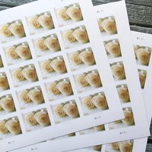 100 Brand-New USPS White-Rose Wedding Postage Stamps *Never Expires* 50% OFF - £30.85 GBP