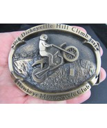 VINTAGE Motorcycle Club belt buckle &quot;DICKEYVILLE HILL CLIMB&quot; HAWKEYE 1988 - $61.53 CAD