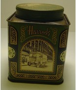 Harrods Scottish Ceramic Jar London Empty tin green - $7.64