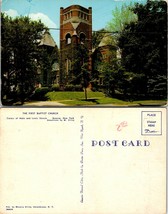 New York(NY) Geneva First Baptist Church Main Lewis Street Vine Vintage Postcard - £7.01 GBP