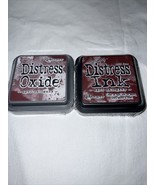 Tim Holtz NIP Aged Mahogany Distress Ink &amp; Distress Oxide Ink Set 3x3 2 Pcs - €12,86 EUR