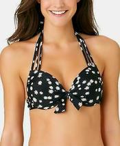 California Waves Juniors Daisy Daze Printed Push up Halter Bikini Top, Size Smal - £13.58 GBP