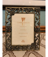 NWT -  Connoisseur 5&quot; x 7&quot; Floral Design Metal Picture Frame - £10.17 GBP