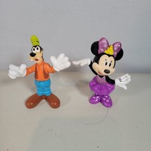 Minnie Mouse Junior Purple Ballet Tutu Glitter 3&quot; and Goofy Figure Lot - £8.62 GBP