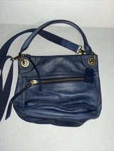 Fossil Blue Leather Convertible Handbag - $99.00