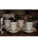 12pc NORITAKE IVORY CHINA TRUDY 7087 Tea Cup &amp; Saucer W/ Dessert Plate - $1,128.85 MXN