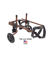 Pets and Wheels Dog Wheelchair - For XS/S Size Dog - Color Brown 12-25 Lbs - $179.99