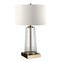 Meyer&amp;Canal Dax 25-1/8 in. Tapered Seeded Glass Brass Accent Table Lamp - £55.31 GBP