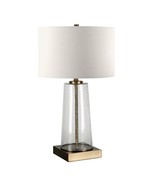 Meyer&amp;Canal Dax 25-1/8 in. Tapered Seeded Glass Brass Accent Table Lamp - £52.60 GBP