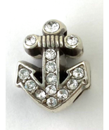 Brighton Ahoy Anchor Double Bead, Silver Finish, Crystals, JC3901 New - $20.90
