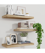 17&#39;&#39; Floating Wall Shelf Set of 3, Rustic Wood Shelves for Wall Storage ... - £28.29 GBP+