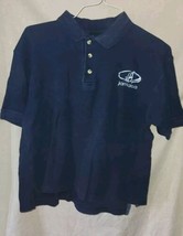 Mens Cotton Comfort Medium Jamaica 3 Button Pull Over Polo Shirt Blue - $12.99