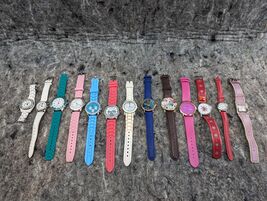 Lot of 13 Ladies Watches - Rubber, Leather Banded - Dead Batteries - $14.99