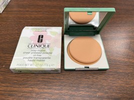  NIB Clinique Stay Matte Sheer Pressed Powder Oil Free 19 Stay Suede 7.6... - £25.69 GBP