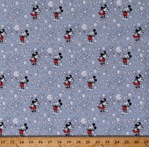 Cotton Disney Kids Mickey Mouse Bubbles Blue Fabric Print by the Yard D787.96 - £7.82 GBP