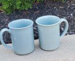 Corning Country Violets Blue Heather Solid Blue Mugs Set of 2 Vintage Co... - $13.81