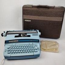Corona Baby Blue Coronet Super 12 Electric Typewriter &amp; Case Coronamatic... - $267.29