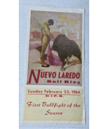 Bullfighting Advertisement Flyer – 4.5&quot; x 9&quot; - Plaza de Nuevo Laredo #18 - €11,28 EUR