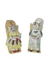 Salt Pepper Shakers vtg antique figurines Japan rocking chair grandpa gr... - £31.61 GBP