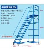 Mobile Climbing Platform Ladder with Wheels, For Warehouses and Supermar... - $3,096.06 CAD