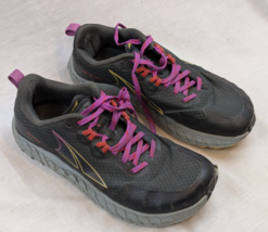 Womens 9.5 Altra Outroad Trail Running Shoes Gray Black Purple ALOA7R72241 - $24.74