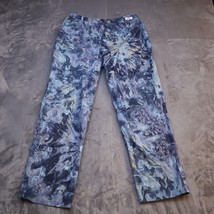 Dana Buchman Pants Womens 14P Blue Casual Outdoors Preppy Tie Dye Straight Leg - £20.75 GBP