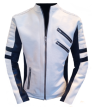 Men&#39;s Leather Jacket Faux Handmade Model Mind  - $299.00