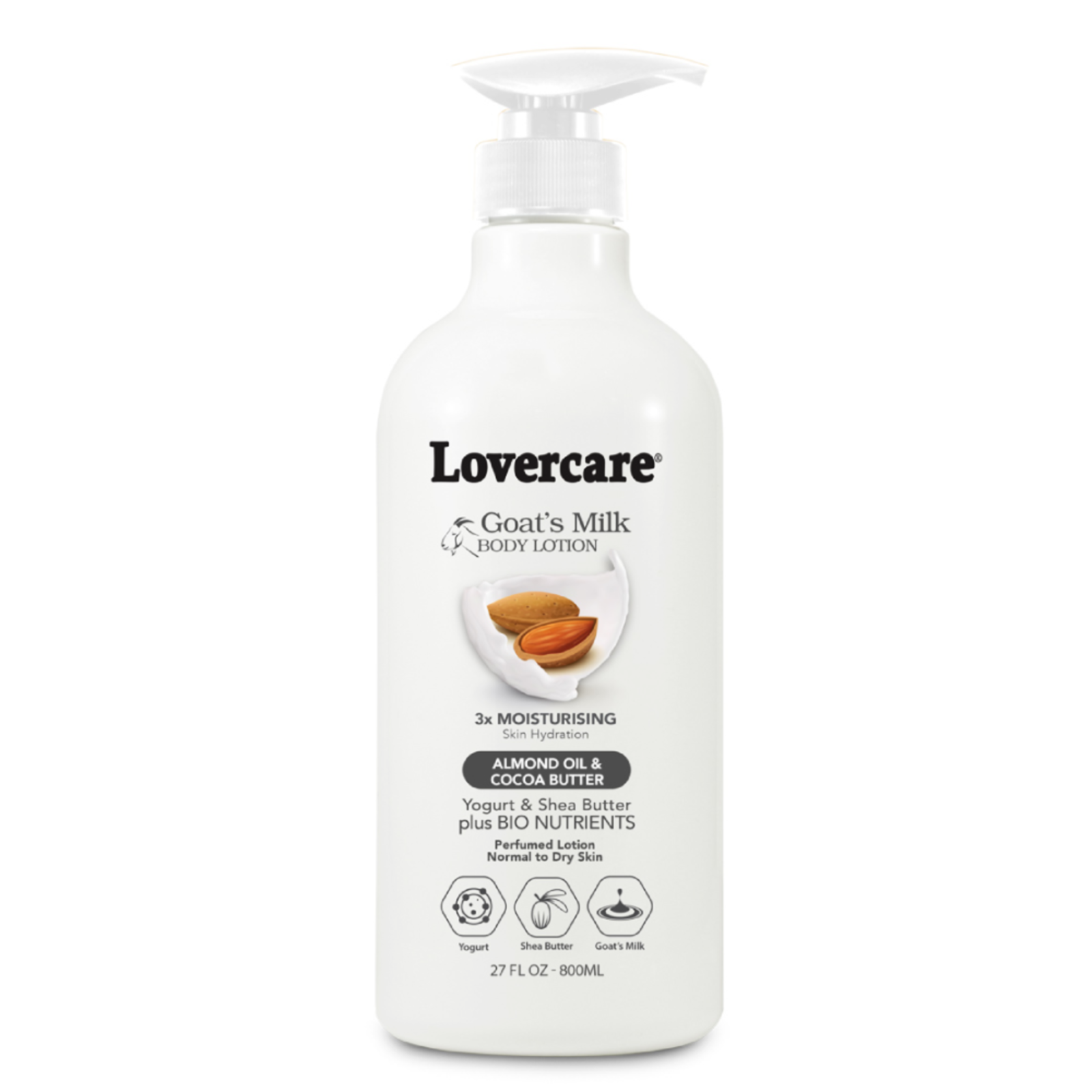 Lovercare Goat’s Milk Body Lotion 800mL – Almond Oil & Cocoa Butter