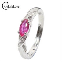Elegant silver ruby for girl 3 mm 6 mm natural myanmar ruby ring 925 sterling silver thumb200