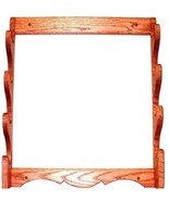Oak Wooden Wall Gun Rack 4 Place Rifle Shotgun Display - Red Mahogany Fi... - $1,024.17 MXN