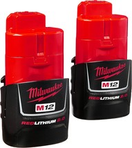 Milwaukee 48-11-2420 M12 Redlithium 2.0 Compact Battery Packs (2-Pack). - £62.65 GBP