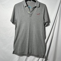 Hollister Polo Shirt Gray L Preppy Y2K - $15.33