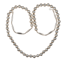 60&#39;s-70&#39;s Heavy Navajo Sterling beaded necklace - £398.88 GBP