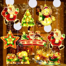 8 Pcs Lighted Christmas Window Silhouette Decoration Christmas Window Decoration - £30.09 GBP