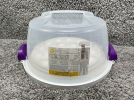 Wilton Clear Round Cake Carrier Server With Locking Egg And Deviled Egg ... - £15.58 GBP
