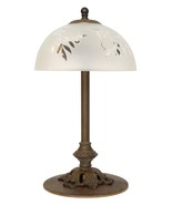 Art Nouveau Table Lamp Brass Lamp "SILVER FLOWERS" Desk Lamp - $606.69