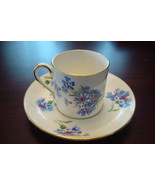 Hammersley Made In England Cup &amp; Saucer Decorated With Blue Wild Flowers... - $708.95 MXN