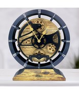 CANADA LINE DESK CLOCK ROUND (HYBRID WALL) 10 INCH GOLD ANTIQUE - $79.99